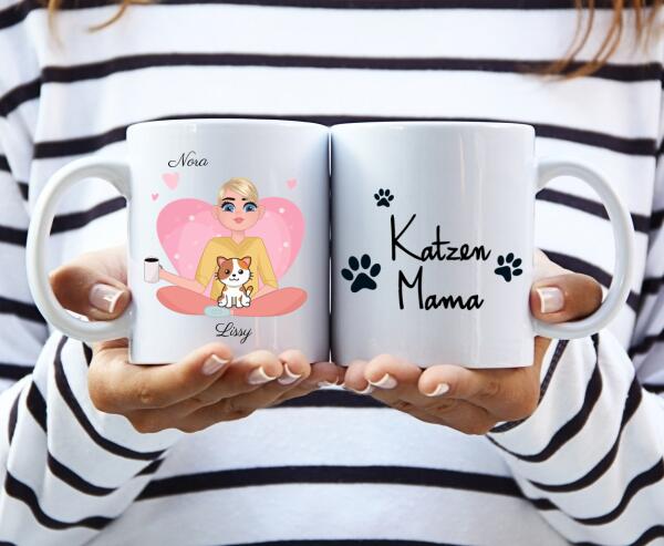 Katzenmama Kaffee-Tasse individuell personalisierbar