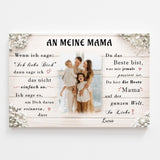 Personalisierte Leinwand zum Muttertag "An meine Mama" - individuell gestaltbare Hintergründe