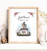 "Ja ich will" personalisiertes Hochzeits-Poster als perfekte Geschenkidee für Brautpaare - Print my Hero