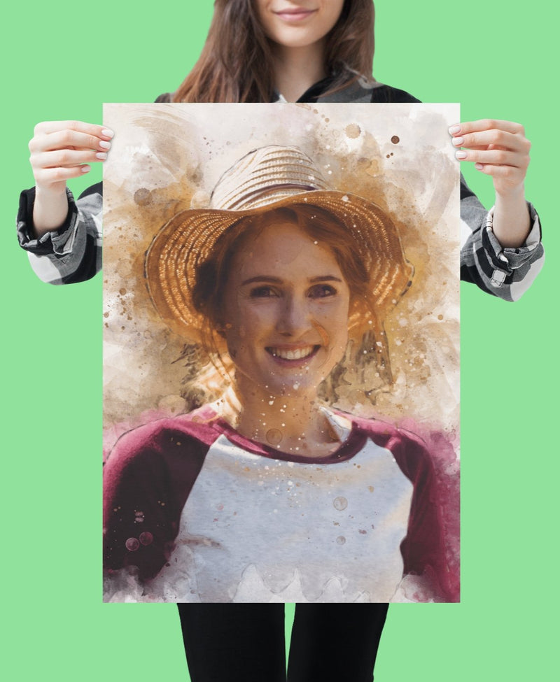 *NEU & reduziert* Familienportrait im Wasserfarben-Stil (wählbar als Kunstdruck oder Leinwand) - Print my Hero