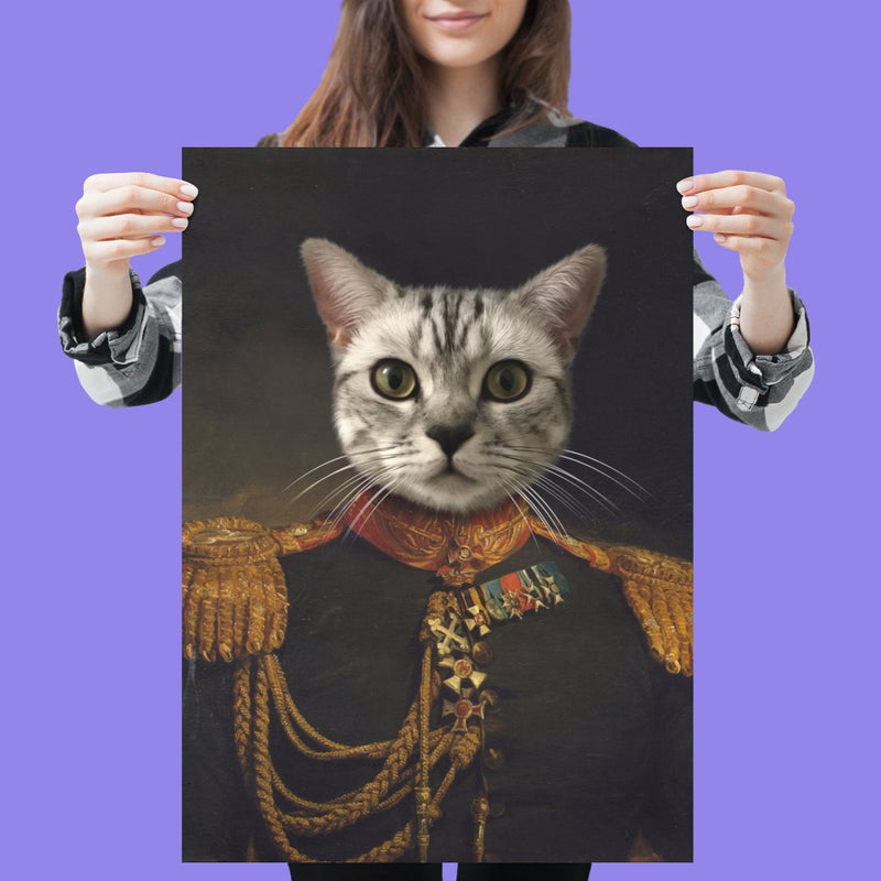 *NEU* Renaissance-Stil Tierportrait "Der Admiral" (wählbar als hochwertiges Poster mit und ohne Bilderrahmen) - Print my Hero