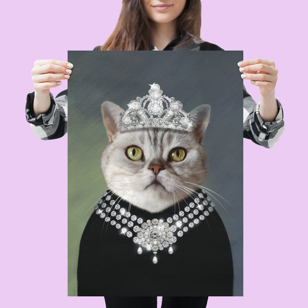 *NEU* Tierportrait "Die Queen" (wählbar als hochwertiges Poster mit und ohne Bilderrahmen) - Print my Hero