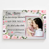 Personalisierte Leinwand zum Muttertag mit Blumenmuster - Sprüche individuell gestaltbar - Print my Hero