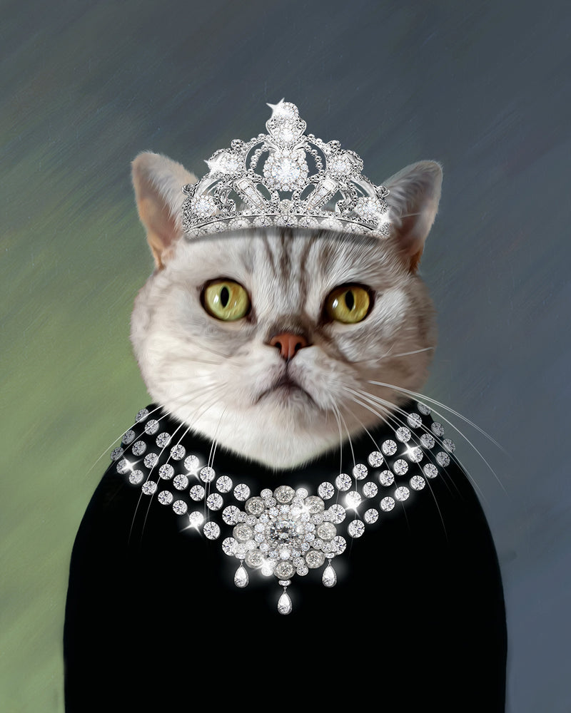 Tierportrait "Die Queen" (wählbar als Kunstdruck oder Leinwand) - Print my Hero